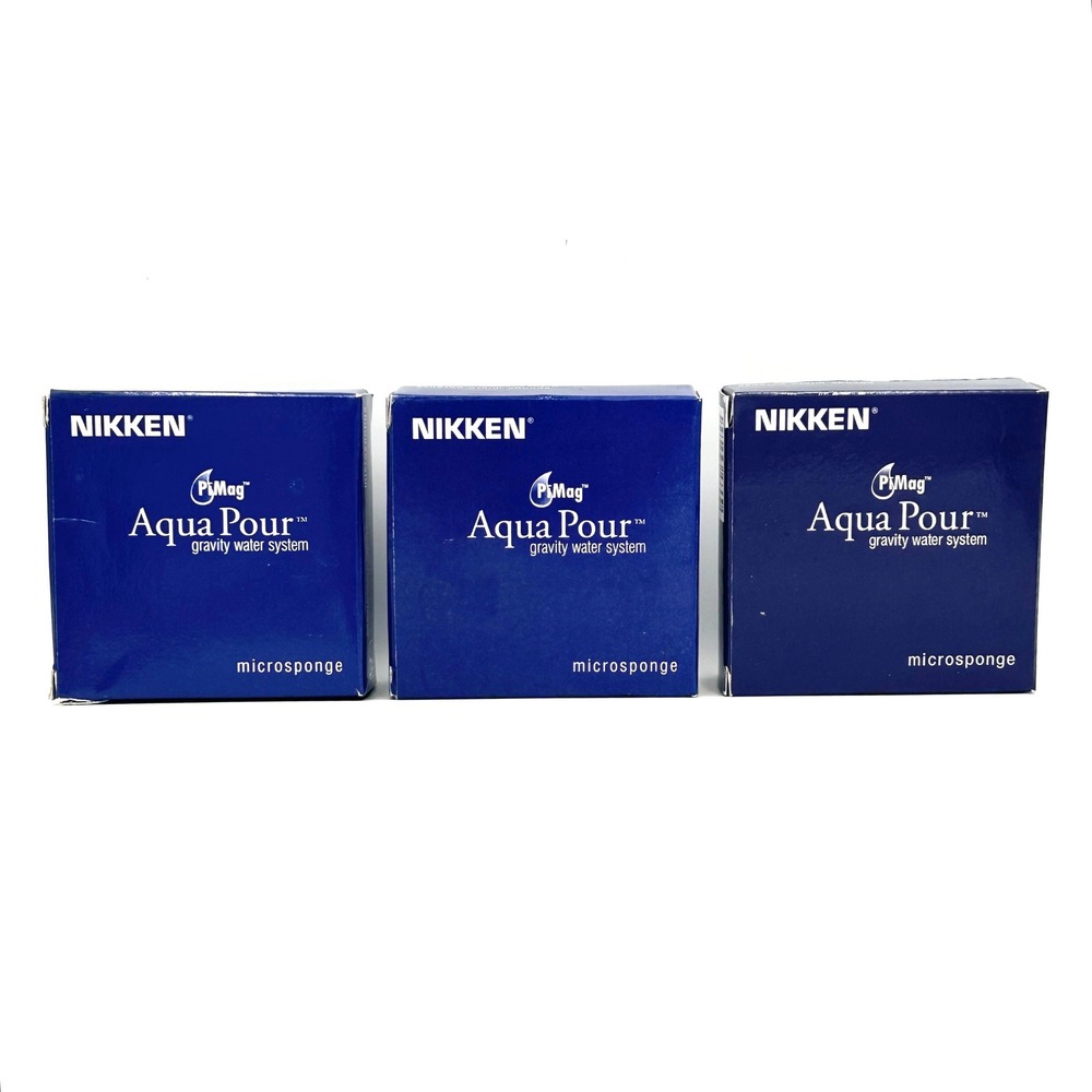 NEW OEM Nikken 1362 PiMag Aqua Pour Microsponge Filter Gravity Water System 3 pk